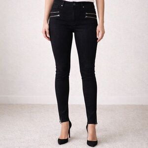 BDG Urban Outfitters Black Skinny Jeans Size 28 Ankle Zip